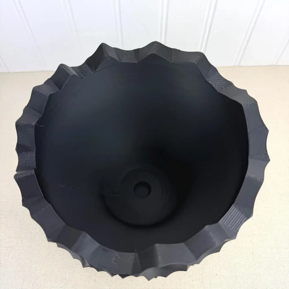 Bane Planter, Indoor Flower Pot, Tabletop Planter, Sculpted Geometric Pattern - Picture 5 of 11
